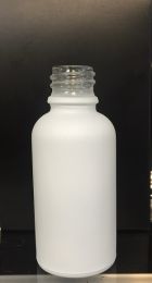1oz (30ml) Matte White Glass Bottle - Certified*